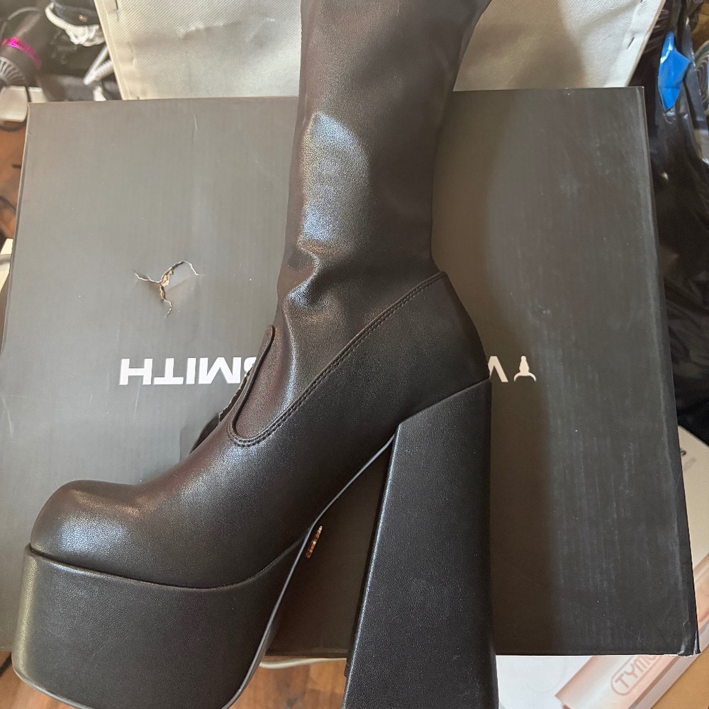 Black Windsor Smith Platform Boots